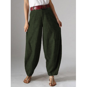 Casual Pure Color Wild Pants For Women