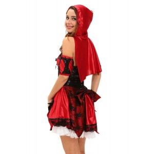 4pcs Miss Red Riding Hood Apparel