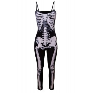 Skeleton Jumpsuit Women Halloween Apparel